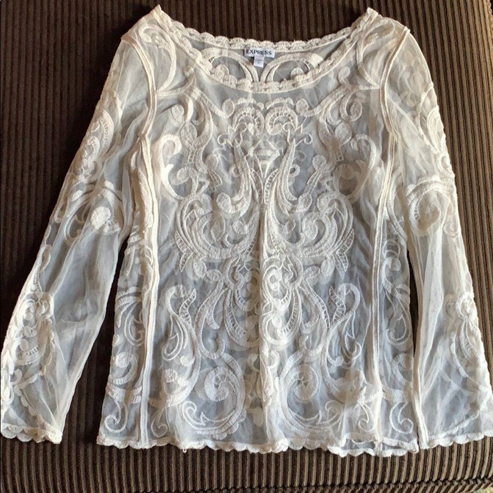 Lace long sleeve top
